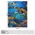 thumbnail image 4 of ONETECH Sea Turtle Throw Flannel Blanket Gifts for Turtle Lovers Soft Cozy Throws Lightweight Ocean Blankets for Couch Sofa Bed Chair Valentine's Day, 4 of 6