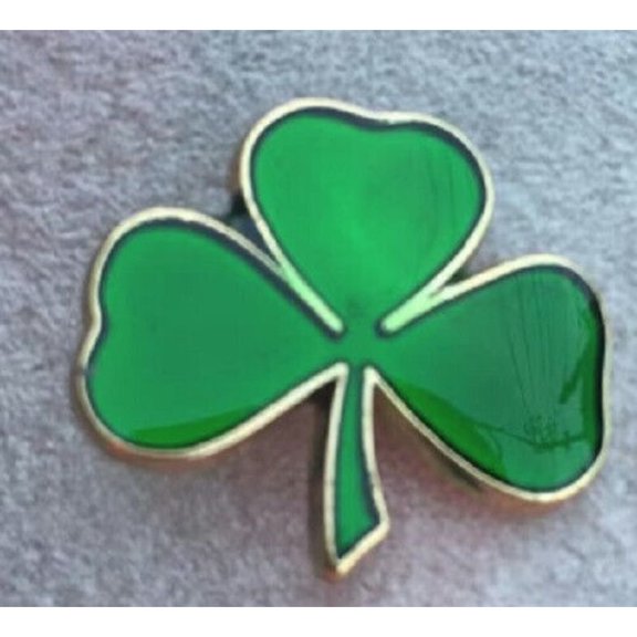 GREEN SHAMROCK HAPPY ST PATTYS DAY Hat Cap Lapel Pin