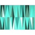thumbnail image 1 of Ahgly Company Indoor Rectangle Abstract Turquoise Blue Contemporary Area Rugs, 2' x 4', 1 of 4