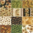 thumbnail image 2 of 10" Layer Cake Squares - Autumn Bouquet by Hyun Joo Lee for Robert Kaufman Fall Autumnal Thanksgiving Gold Metallic Ten-Square Fabric Bundle Quilter's Cotton Precuts (TEN-985-42) M536.18, 2 of 2