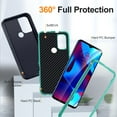 thumbnail image 3 of JTCASES for Motorola Moto G Play 5G 2023 Case, Shockproof Anti-drop PC Frame Anti-slip Strip Silicone Back Shell Rugged Anti-scratch for Motorola Moto G Play 5G 2023 (6.5") - Black+Green, 3 of 8
