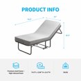 Mjkone Folding Bed with Mattress, Twin Size Portable Bed, 75" x 31