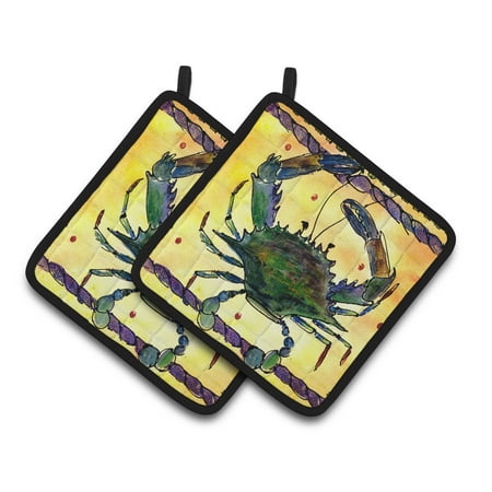 

Caroline s Treasures Crab Pair of Pot Holders