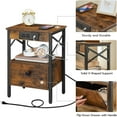 thumbnail image 5 of HOOBRO Nightstand End Table with Drawer USB Ports and Power Outlets Bedside Table  Bedroom BF128UBZ01G1, 5 of 8