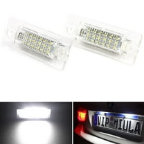 Soimiss Automotive License Plate Light Assemblies White PC 2Pcs