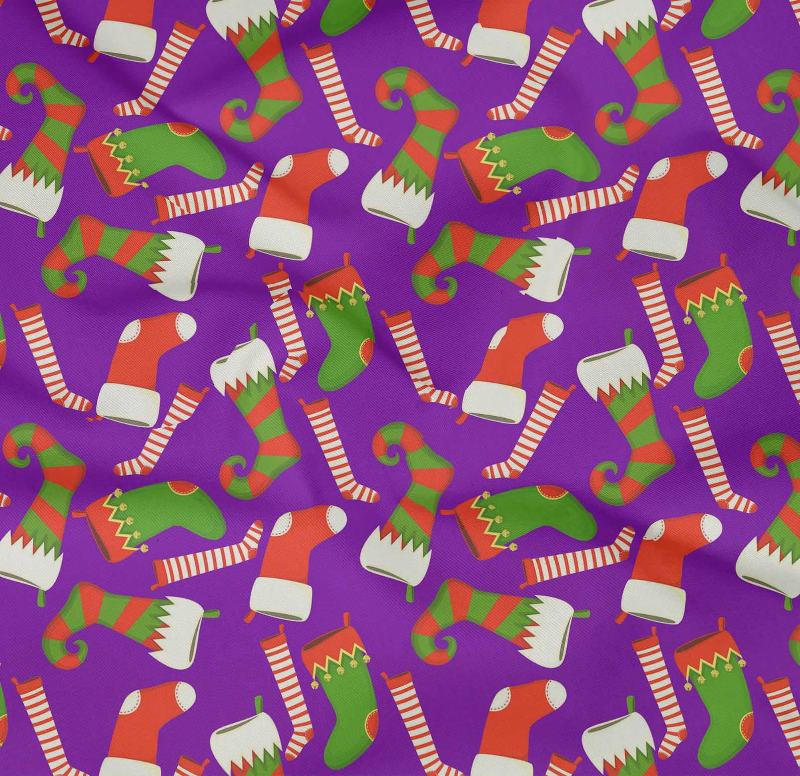 oneOone Cotton Poplin Twill Purple Fabric Merry Christmas Sewing Fabric By The Yard Printed Diy Clothing Sewing Supplies 56 Inch Wide
