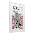 thumbnail image 4 of Funny Floral Cat Magazine White Framed Print Under Glass, design by Sasha, 4 of 10