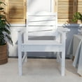 thumbnail image 3 of Patio Chair Garden Chairs, All-Weather Outdoor Dining Chair with 400lbs Capacity, White, 3 of 6