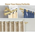 thumbnail image 6 of 1 Inch Double Curtain Rod for Windows 72 to 144 Inches (6-12 Feet), Gold Heavy Duty Drapery Rod, Adjustable Double Rods with End Caps, 6 of 14