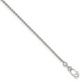 thumbnail image 1 of 14K White Gold 1.15mm Machine-made Rope Chain, 1 of 2