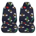 thumbnail image 2 of Easy to Install Car Universal Seat Cover, Cartoon Bee Pattern Four Seasons Universal Front Seat Cover, 2-Piece, 2 of 8