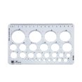 thumbnail image 1 of Seitruly Escala de regla transparente Reglas portátiles Plantilla de herramienta de medición multifuncional Suministro de círculo de dibujo para Kits de experimentos de química Círculo pequeño, 1 of 6