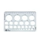 thumbnail image 1 of Seitruly Escala de regla transparente Reglas portátiles Plantilla de herramienta de medición multifuncional Suministro de círculo de dibujo para Kits de experimentos de química Círculo pequeño, 1 of 6