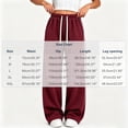 thumbnail image 3 of Ruohan Women's Wide Leg Sweatpants, High Waist Drawstring Track Pants with Pockets, Side Stripe, 3 of 8