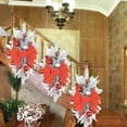 thumbnail image 6 of Artificial Christmas Swag,Cordless Prelit Teardrop Swags,Christmas Wreath with Bowknot,Rustic Stair Garland with Christmas Ball,Christmas Swags Staircase Mailbox Front Door Decor(Z2-Multicolored), 6 of 7