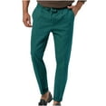 thumbnail image 1 of Birdeem Mens Pants Mens Fashion Drawstring Elastic Waist Solid Color Casual Length Pants, 1 of 1