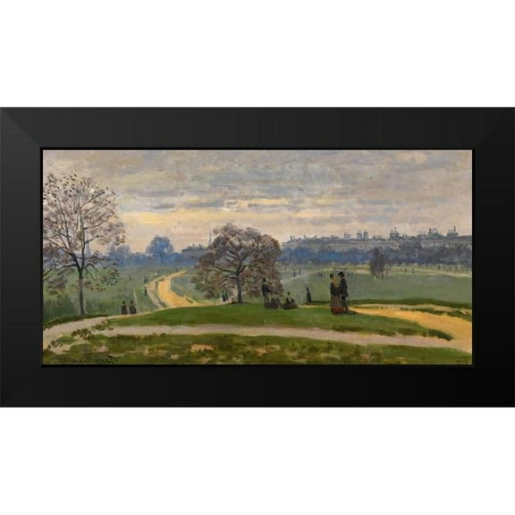 Monet, Claude 14x9 Black Modern Framed Museum Art Print Titled - Hyde Park-London 1871