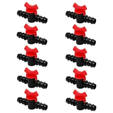 10 Pieces Garden Tap for Hose, Hose Irrigation Valve, Stopcock Plastic Fitting, Plastic Garden Tap, for Controlling Outdoor Garden Water Valve