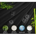 thumbnail image 2 of Royale Linen Bamboo Viscose Fitted Sheet Full Only Cooling Full Size Fitted Sheets Deep Pocket Up to 16" Organic Viscose Derived from Bamboo - Breathable & Silky Bottom Sheet (54x75 Inch, Black), 2 of 9