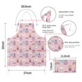 thumbnail image 7 of Pink Princess Castle Pattern Apron-Garden Aprons for Women with Pockets-Cotton Linen Waterproof Kitchen Cooking Gardening Aprons Adjustable for Kitchen,Cooking,BBQ and Salon 33x27 Inch, 7 of 7