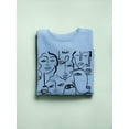 thumbnail image 3 of Line Faces Sweatshirt Men -Image by Shutterstock, Male XX-Large, 3 of 4