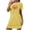 Yellow, variant on WREESH Nightgowns for Women Flare Short Sleeve Sleepshirt Crew Neck Sleepwear Pajama Dress S-2Xl Black
