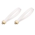 thumbnail image 1 of 4.06" Dijes Colgante PU Llavero Soporte Accesorios para Llavero Cadenas Cartera Bolsa Adornos Artesan?as Fabricaci?n 2uds Blanco Unique Bargains hacer joyas encantos, 1 of 5