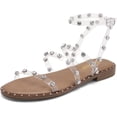 thumbnail image 1 of DREAM PAIRS Sandalias planas de verano con diseño de gladiador para mujer Dream Pairs DFS211, 1 of 5