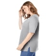 thumbnail image 3 of Woman Within Plus Size Perfect Elbow-Sleeve Square-Neck Tee, 3 of 6