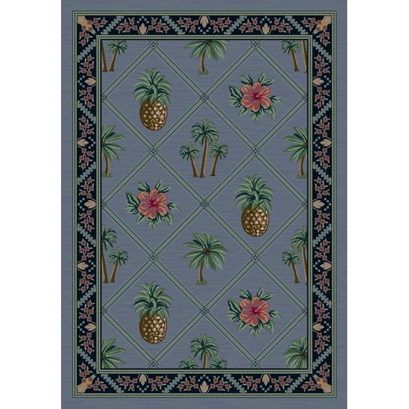 Milliken Signature Area Rug BRISTOL BAY LAPIS Bristol Bay Lapis 3' 10" x  5' 4" Oval