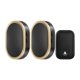 thumbnail image 1 of Cateissary Timbre de puerta inalámbrico de 3 piezas, timbre de música con volumen, alarma, oficina, apartamento, transmisor impermeable, equipo Decoración del hogar Oro negro, 1 of 6