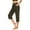 Brown, variant on Capri Pants for Women V Cross Waisted Workout Yoga Capris Leggings Straight Leg Athletic Cropped Pants with Pockets Pink L