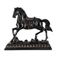 thumbnail image 1 of Estatua de caballo, adorno de escritorio, colección de arte, artesanía, decoración del hogar para gabinete negro, 1 of 9