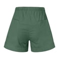 thumbnail image 5 of Womens Plus Size Shorts Casual Drawstring A Line Shorts Lightweight Spring Summer Linen Blend Pants Comfy Baech Trousers Olive Green M, 5 of 6