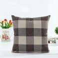 thumbnail image 4 of 18x18 inch Retro Style Plaid Decorative Throw Pillow Case Cushion Cover Pillowslip Protector Bedroom Couch Sofa Bed Patio Chair Home Car Decor, 4 of 5