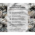 thumbnail image 5 of Soimoi Printed Waterproof Taffeta Fabric - Gray Tropical Print | 56" Wide | For Outdoor Cushions, Awnings, Table Covers & Upholstery Projects, By The Yard, 5 of 7
