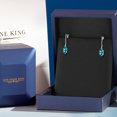 thumbnail image 5 of Gem Stone King 14K White Gold Paraiba Topaz Earrings for Women | 1.20 Cttw | Gemstone November Birthstone | Marquise 8X4MM, 5 of 6