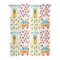 thumbnail image 2 of nqOlkjepod Outdoor Curtains for Patio Waterproof, Pineapple Watermelon Outdoor Privacy Panels Grommet, Summer Modern Fruit Watercolor Blackout Outside Curtains for Porch/Cabana 54"x84", 2 Panels, 2 of 8