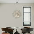 Modern Dandelion Chandeliers 12Lights, Round Chrome Crystal Pendant