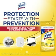 Lysol To Go Disinfectant Wipes, Lemon and Lime Blossom, 15 Count