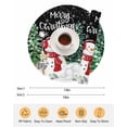 thumbnail image 6 of 13 Inch Round Placemats Set of 6, Black Christmas Non Slip Heat Insulation PP Table Mats, Snowman Xmas Pine Trees Elk Snowflake Washable Place Mats for Kitchen Dining Party Table Decor, 6 of 7
