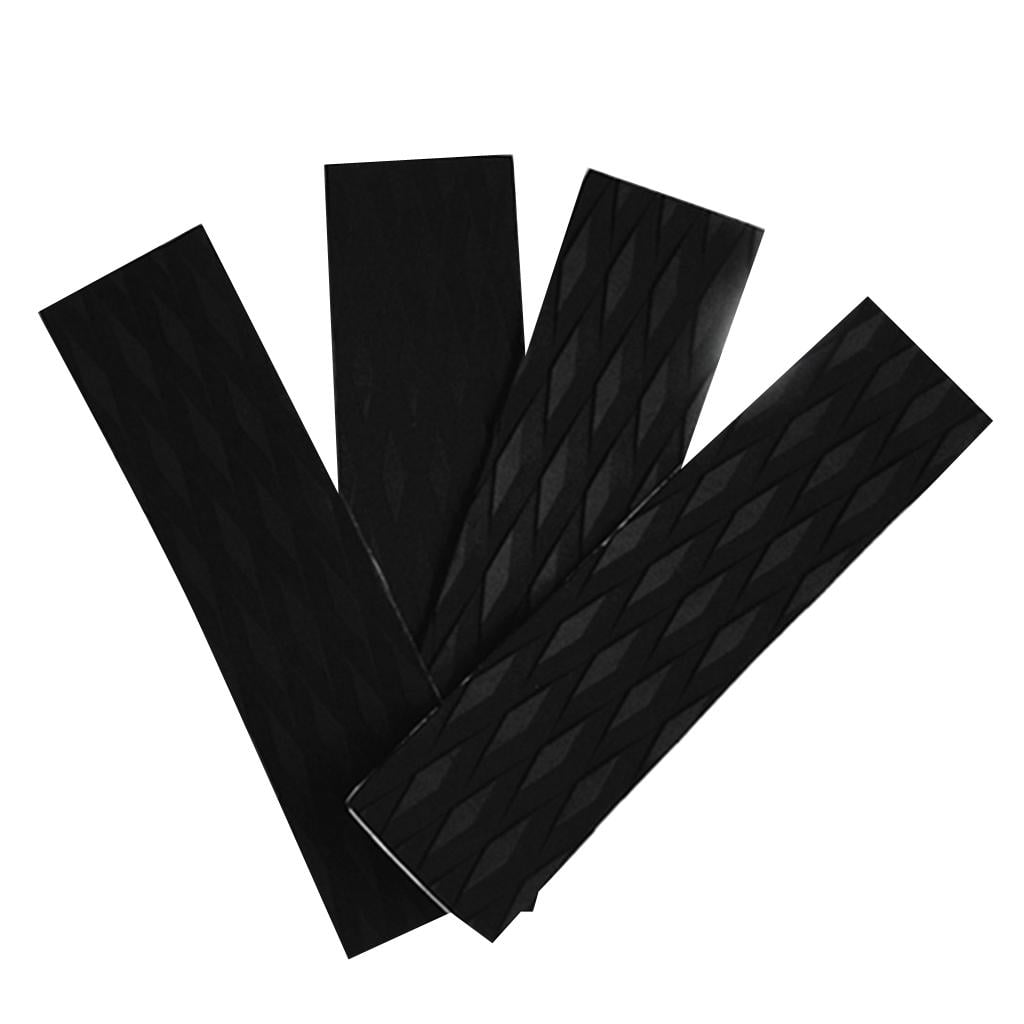 4Pcs Surfboard Adhesive Traction Tail Pads Surfboard Surf Paddle Mat Sheet Black 