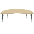 thumbnail image 2 of 48in x 72in Kidney Premium Thermo-Fused Adjustable Activity Table Maple/Maple/Green - Toddler Ball, 2 of 7