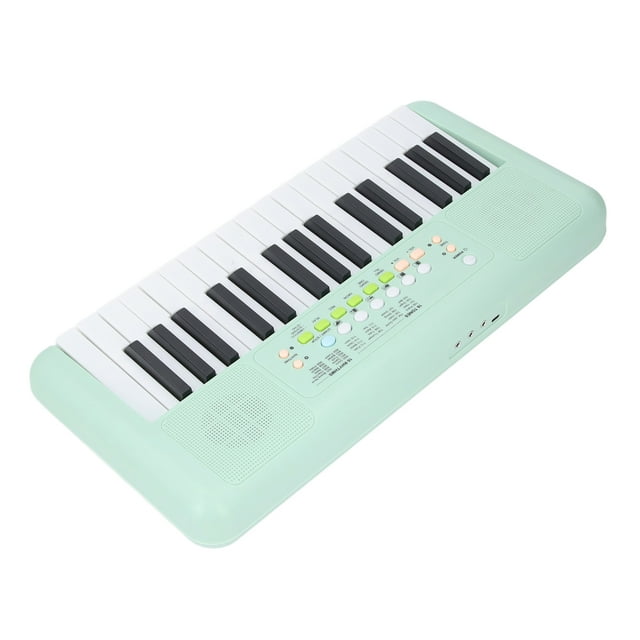 Electronic Keyboard, 32 Key Digital Piano 16 Tones 10 Rhythms Versatile Electronic Keyboard Adjustable Volume Portable Digital Piano with Microphone Suitable for Beginners to