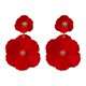 thumbnail image 2 of Watermelon Red Decorative Ear Flower Pendant Earrings Creative Alloy Jewelry Gift for Daily Wear, 2 of 3