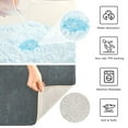 thumbnail image 4 of Toilet Rug U-Shaped Bathroom Rugs Non-Slip Soft Plush Machine Washable Contour Bath Mat Dark Grey 24x20, 4 of 9