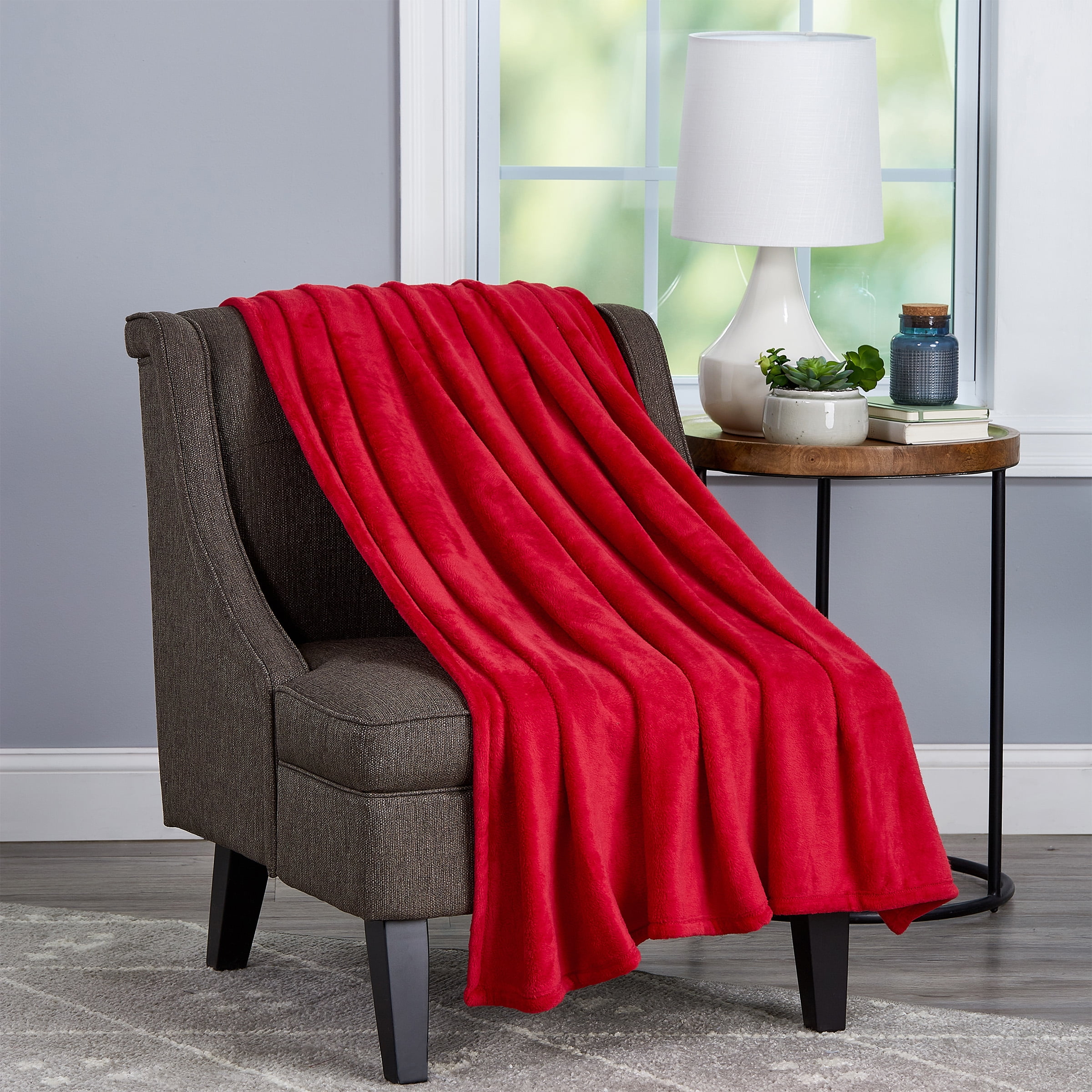 Velvet Throw Oversized Microfiber Velvet Solid Polyester Throw