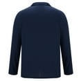 thumbnail image 5 of ZCFZJW Mens Casual 1/4 Zip up Sweatshirts Trendy Oversized Comfy Long Sleeve Stand Collar V Neck Pullover Sweater Tops Athletic Workout Shirts Navy XL, 5 of 6