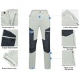 thumbnail image 4 of Little Donkey Andy Women's Fleece Lined Hiking Ski Snow Pants, Winter Windproof Softshell Pants, Warm and Water Repellent Light Gray S, 4 of 6