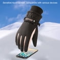 thumbnail image 3 of vnanda Water resistant Gloves for Mobile Use Winter Gloves for Windproof Plush Lining Warm Gloves for Running Cycling Skiing Water resistant, 3 of 8